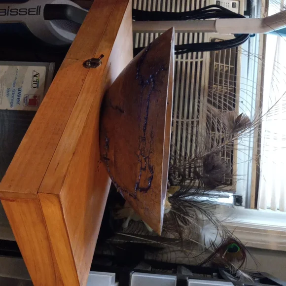 Fractal wood burnt bowl. - Picture 3 of 3